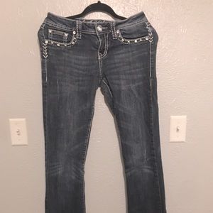 L.A. Idol Rhinestone Flower Jeans Size 5